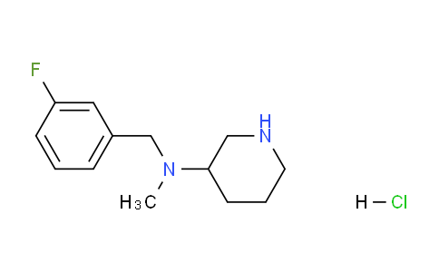 CAS No. 1261235-77-1, N-(3-Fluorobenzyl)-N-methylpiperidin-3-amine hydrochloride