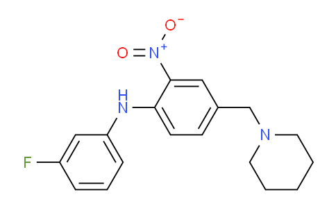 CAS No. 509093-96-3, N-(3-Fluorophenyl)-2-nitro-4-(piperidin-1-ylmethyl)aniline