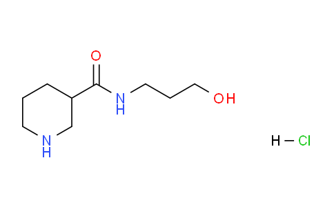 CAS No. 1220035-07-3, N-(3-Hydroxypropyl)piperidine-3-carboxamide hydrochloride
