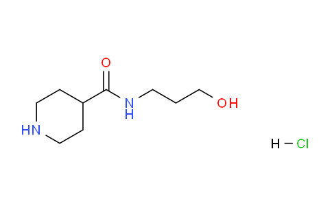 CAS No. 1219963-73-1, N-(3-Hydroxypropyl)piperidine-4-carboxamide hydrochloride