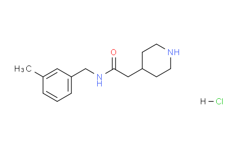 CAS No. 1257851-02-7, N-(3-Methylbenzyl)-2-(piperidin-4-yl)acetamide hydrochloride