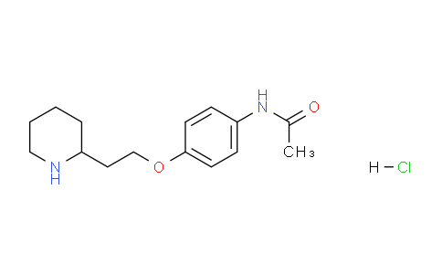 CAS No. 879662-62-1, N-(4-(2-(Piperidin-2-yl)ethoxy)phenyl)acetamide hydrochloride