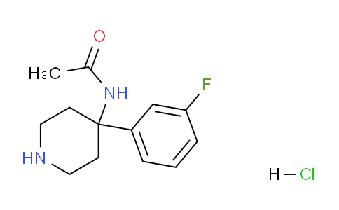 CAS No. 874352-19-9, N-(4-(3-Fluorophenyl)piperidin-4-yl)acetamide hydrochloride