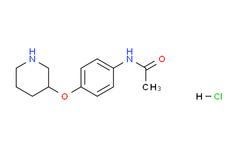 CAS No. 1220037-39-7, N-(4-(Piperidin-3-yloxy)phenyl)acetamide hydrochloride