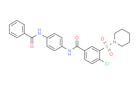CAS No. 313550-72-0, N-(4-Benzamidophenyl)-4-chloro-3-(piperidin-1-ylsulfonyl)benzamide