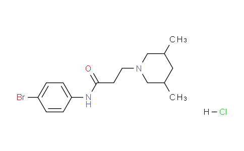 CAS No. 1177600-74-6, N-(4-Bromophenyl)-3-(3,5-dimethylpiperidin-1-yl)propanamide hydrochloride