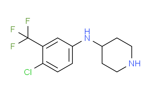 CAS No. 886506-66-7, N-(4-Chloro-3-(trifluoromethyl)phenyl)piperidin-4-amine