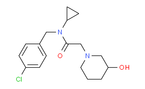 CAS No. 1353954-37-6, N-(4-Chlorobenzyl)-N-cyclopropyl-2-(3-hydroxypiperidin-1-yl)acetamide