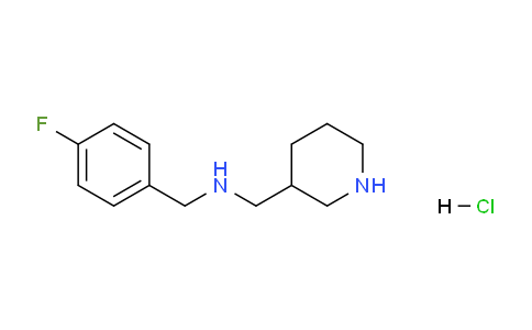 CAS No. 1264036-22-7, N-(4-Fluorobenzyl)-1-(piperidin-3-yl)methanamine hydrochloride