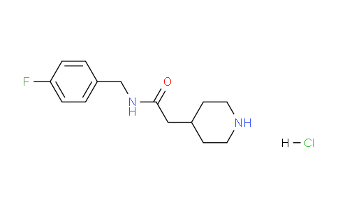 CAS No. 696588-72-4, N-(4-Fluorobenzyl)-2-(piperidin-4-yl)acetamide hydrochloride