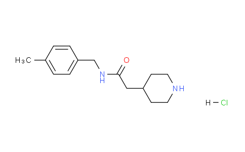 CAS No. 1257856-34-0, N-(4-Methylbenzyl)-2-(piperidin-4-yl)acetamide hydrochloride