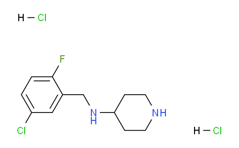 CAS No. 1349716-53-5, N-(5-Chloro-2-fluorobenzyl)piperidin-4-amine dihydrochloride