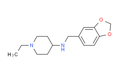 CAS No. 416868-09-2, N-(Benzo[d][1,3]dioxol-5-ylmethyl)-1-ethylpiperidin-4-amine