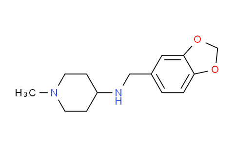 CAS No. 416865-72-0, N-(Benzo[d][1,3]dioxol-5-ylmethyl)-1-methylpiperidin-4-amine