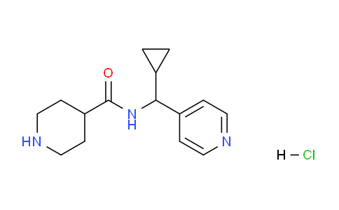 CAS No. 1417794-59-2, N-(Cyclopropyl(pyridin-4-yl)methyl)piperidine-4-carboxamide hydrochloride