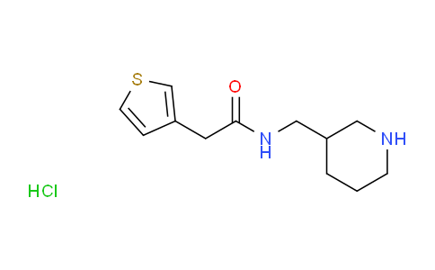 CAS No. 1185319-57-6, N-(Piperidin-3-ylmethyl)-2-(thiophen-3-yl)acetamide hydrochloride