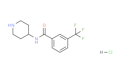 CAS No. 1707358-36-8, N-(Piperidin-4-yl)-3-(trifluoromethyl)benzamide hydrochloride