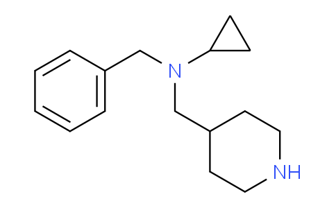 CAS No. 1353982-79-2, N-Benzyl-N-(piperidin-4-ylmethyl)cyclopropanamine