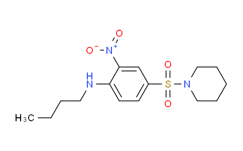 CAS No. 324035-94-1, N-Butyl-2-nitro-4-(piperidin-1-ylsulfonyl)aniline