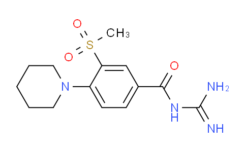 CAS No. 141923-47-9, N-Carbamimidoyl-3-(methylsulfonyl)-4-(piperidin-1-yl)benzamide