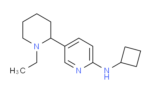 CAS No. 1352511-22-8, N-Cyclobutyl-5-(1-ethylpiperidin-2-yl)pyridin-2-amine