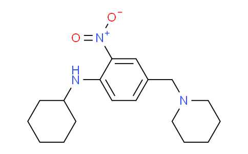 CAS No. 509094-05-7, N-Cyclohexyl-2-nitro-4-(piperidin-1-ylmethyl)aniline