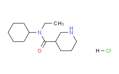 CAS No. 1219972-75-4, N-Cyclohexyl-N-ethylpiperidine-3-carboxamide hydrochloride