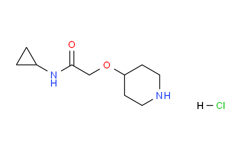 CAS No. 1260763-15-2, N-Cyclopropyl-2-(piperidin-4-yloxy)acetamide hydrochloride