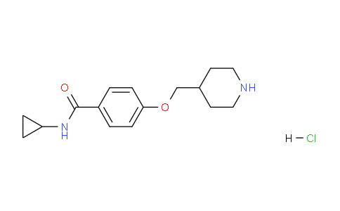 CAS No. 1332531-14-2, N-Cyclopropyl-4-(piperidin-4-ylmethoxy)benzamide hydrochloride