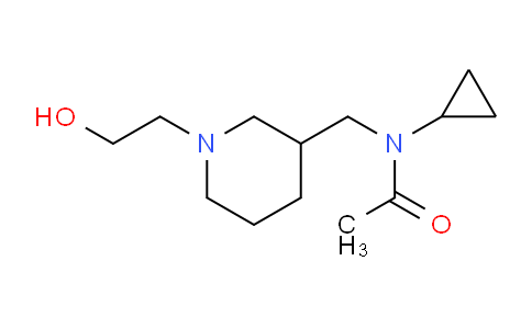 CAS No. 1353952-05-2, N-Cyclopropyl-N-((1-(2-hydroxyethyl)piperidin-3-yl)methyl)acetamide