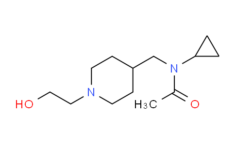 CAS No. 1353975-46-8, N-Cyclopropyl-N-((1-(2-hydroxyethyl)piperidin-4-yl)methyl)acetamide