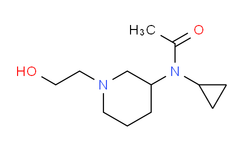 CAS No. 1353988-37-0, N-Cyclopropyl-N-(1-(2-hydroxyethyl)piperidin-3-yl)acetamide