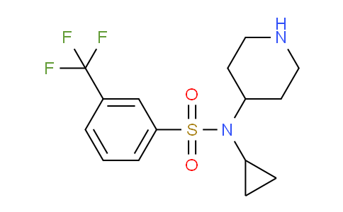 CAS No. 387350-79-0, N-Cyclopropyl-N-(piperidin-4-yl)-3-(trifluoromethyl)benzenesulfonamide