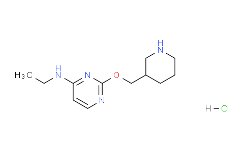 CAS No. 1420816-61-0, N-Ethyl-2-(piperidin-3-ylmethoxy)pyrimidin-4-amine hydrochloride