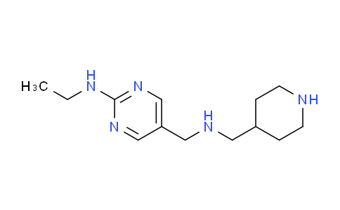 CAS No. 1279203-65-4, N-Ethyl-5-(((piperidin-4-ylmethyl)amino)methyl)pyrimidin-2-amine