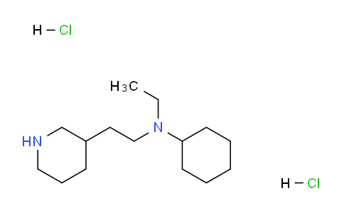CAS No. 1220034-56-9, N-Ethyl-N-(2-(piperidin-3-yl)ethyl)cyclohexanamine dihydrochloride