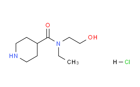 CAS No. 1220033-57-7, N-Ethyl-N-(2-hydroxyethyl)piperidine-4-carboxamide hydrochloride