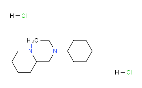 CAS No. 1220021-48-6, N-Ethyl-N-(piperidin-2-ylmethyl)cyclohexanamine dihydrochloride