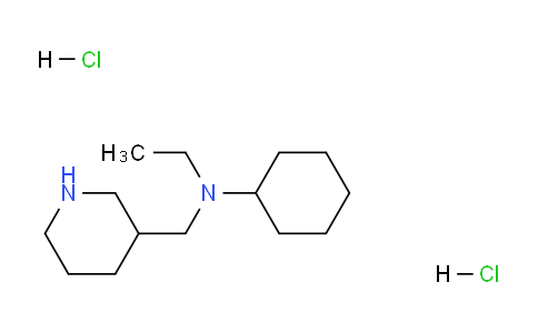 CAS No. 1220034-33-2, N-Ethyl-N-(piperidin-3-ylmethyl)cyclohexanamine dihydrochloride