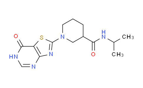 CAS No. 1334489-99-4, N-Isopropyl-1-(7-oxo-6,7-dihydrothiazolo[4,5-d]pyrimidin-2-yl)piperidine-3-carboxamide