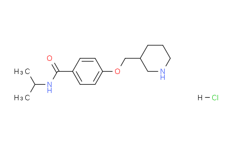CAS No. 1332529-70-0, N-Isopropyl-4-(piperidin-3-ylmethoxy)benzamide hydrochloride
