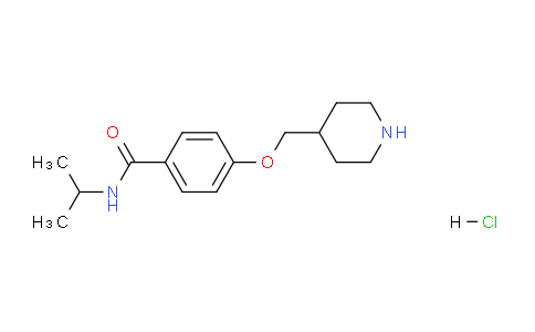 CAS No. 1332530-83-2, N-Isopropyl-4-(piperidin-4-ylmethoxy)benzamide hydrochloride