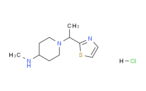 CAS No. 1289385-60-9, N-Methyl-1-(1-(thiazol-2-yl)ethyl)piperidin-4-amine hydrochloride