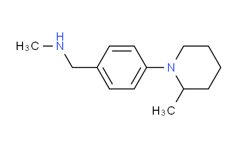 CAS No. 1095155-43-3, N-Methyl-1-(4-(2-methylpiperidin-1-yl)phenyl)methanamine