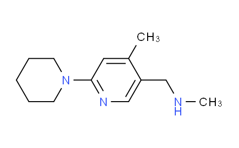 CAS No. 1355224-28-0, N-Methyl-1-(4-methyl-6-(piperidin-1-yl)pyridin-3-yl)methanamine