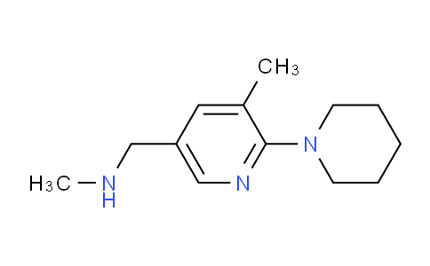 CAS No. 1355225-07-8, N-Methyl-1-(5-methyl-6-(piperidin-1-yl)pyridin-3-yl)methanamine
