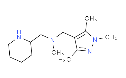 CAS No. 1707400-41-6, N-Methyl-1-(piperidin-2-yl)-N-((1,3,5-trimethyl-1H-pyrazol-4-yl)methyl)methanamine