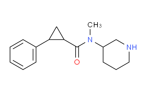 CAS No. 1560100-52-8, N-Methyl-2-phenyl-N-(piperidin-3-yl)cyclopropanecarboxamide