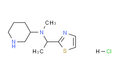 CAS No. 1289386-23-7, N-Methyl-N-(1-(thiazol-2-yl)ethyl)piperidin-3-amine hydrochloride