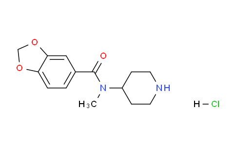 CAS No. 1353978-56-9, N-Methyl-N-(piperidin-4-yl)benzo[d][1,3]dioxole-5-carboxamide hydrochloride